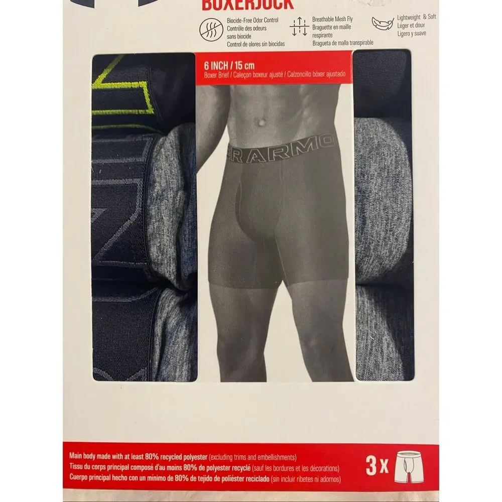 Under Armour Boxerjock Boxer Briefs Size M 3 Pack Underwear 6